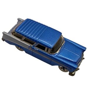 Hot Wheels 56 Nomad Blue Silver Metallic Diecast Car 1:64 Scale GM Station Wagon